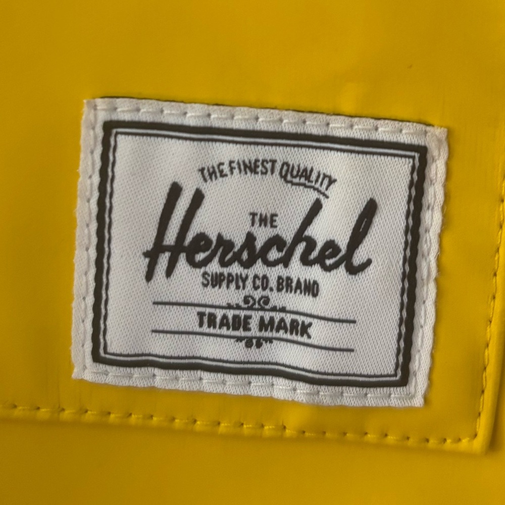 Women’s Herschel Supply Company Yellow Rain Jacket size L - Picture 4 of 10